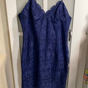 Lulus NWT navy summer lace cocktail dress